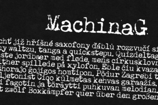 Machina G: A Bold Typewriter Font for Creative Projects