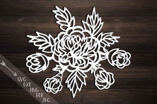 Peonies, Cutting Templates, and Papercutting Designs