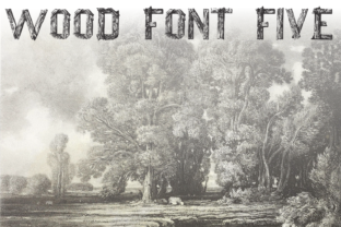 The Wood Font Five: A Unique Display Font for Nature-Inspired Design